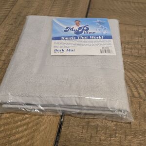 My Pillow Oversized Bath Mat 34" x 20" 100% Cotton USA - Silver